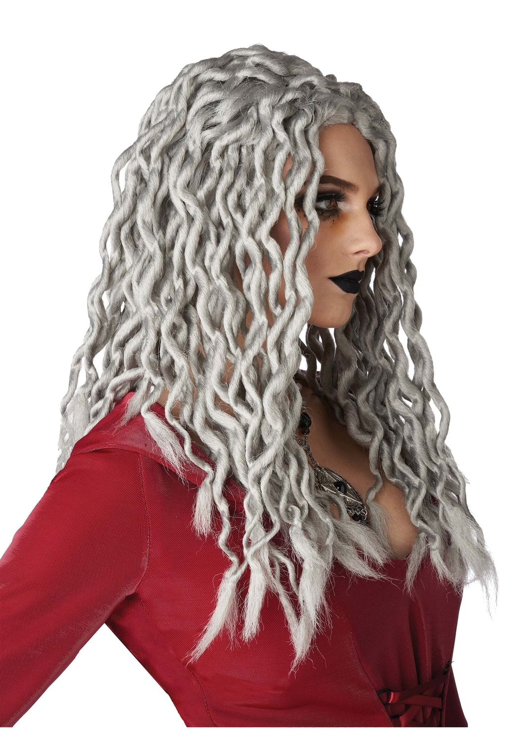 Gray Crinkle Dreads Wig Gray