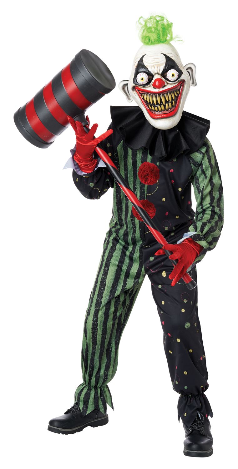 Crazy Eyed Clown, Attribute: Boys, Size: Large 10-12