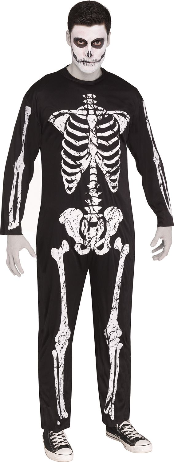 Skeleton Jumpsuit Adult, Attribute: Mens, Size: One Size