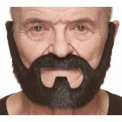 Short Full Beard, Color: Black