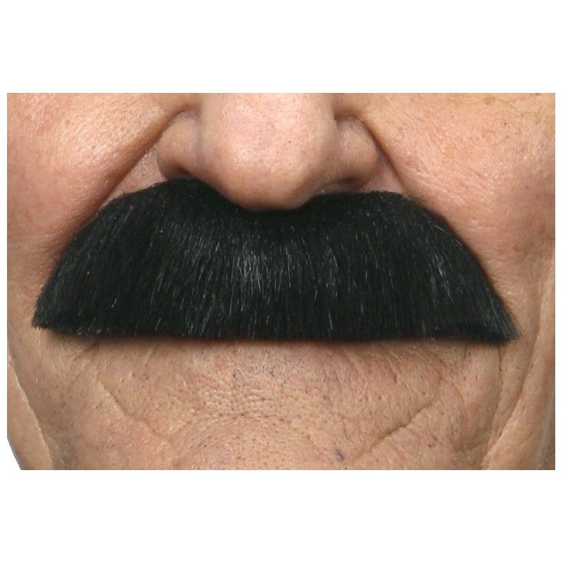 Blunt Mustache 14cm -, Color: Black