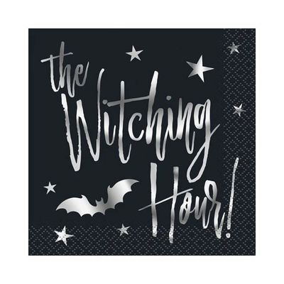 Silver Bats - Beverage Napkins 16ct