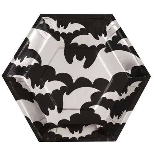 Silver Bat - 9&quot; Plates 8ct