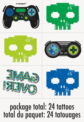 Gamer Birthday Tattoos 24ct