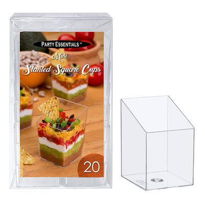 Mini Slanted Square Cups 3.5oz - 40Ct