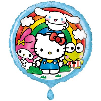 Hello Kitty &amp; Friends - 18&quot; Helium Filled Foil Shaped Balloon, Ribbon