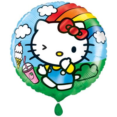 Hello Kitty  - 18&quot;  Helium Filled Foil Balloon, Ribbon