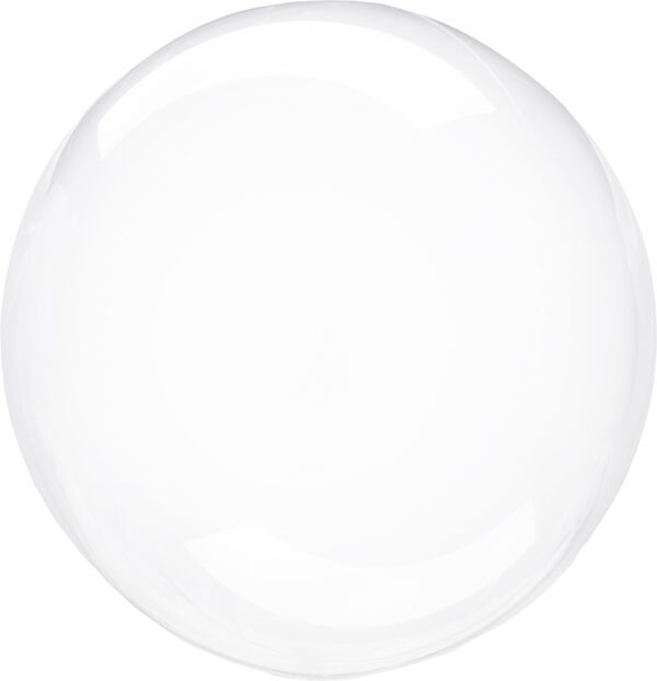 Crystal Clearz Clear - 18&quot; Helium Filled Bubble Balloon, Ribbon