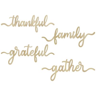 Thanksgiving Decorative Wood Sayings 3 7/8&quot; x 9&quot;