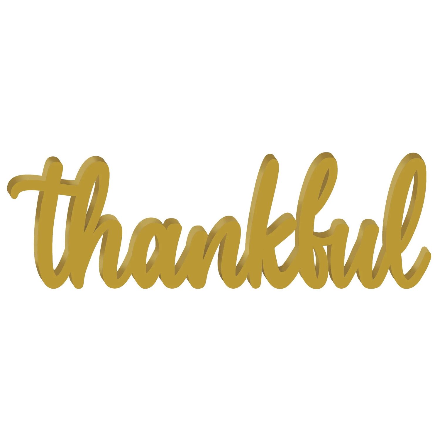 Standing Thankful Sign MDF 4.25&quot; X 14.5&quot;