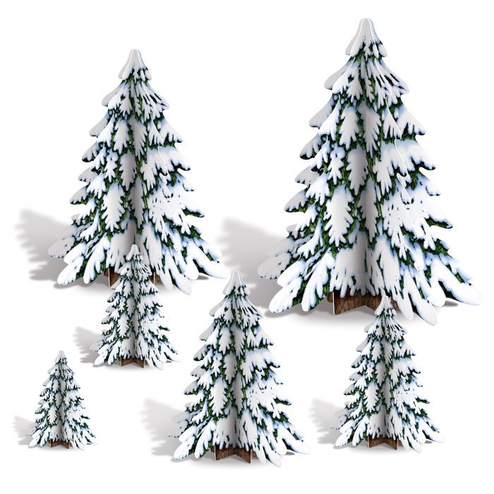 3-D Winter Pine Tree Centerpiece