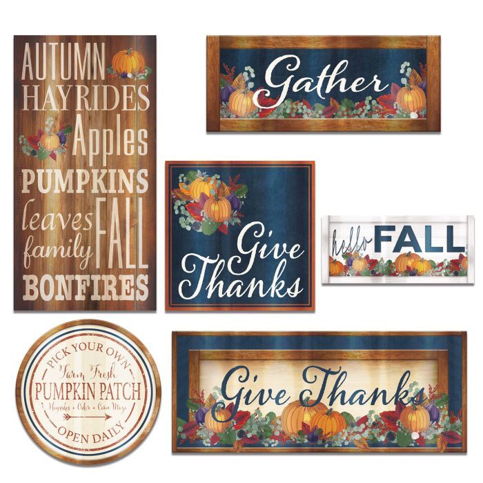 Foil Fall Thanksgiving Cutouts 6 Ct.