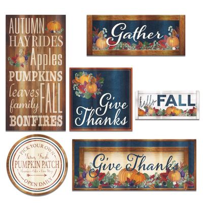 Foil Fall Thanksgiving Cutouts 6 Ct.
