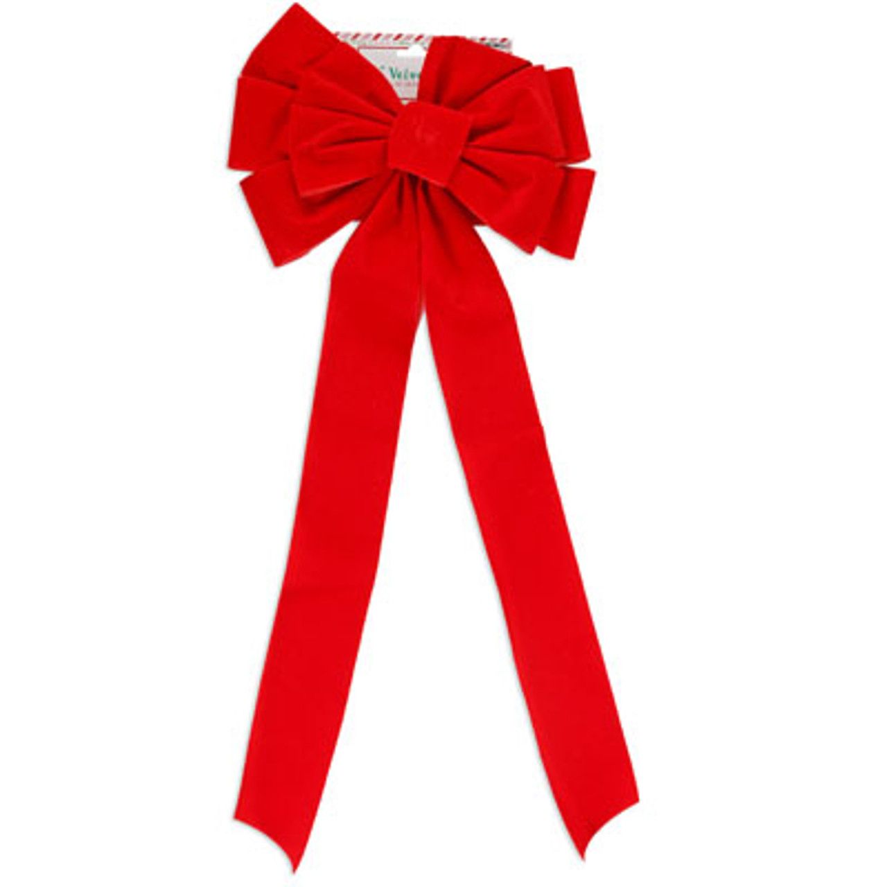 Red Velvet Bow 10 Loops 11.5&quot; X 26&quot;