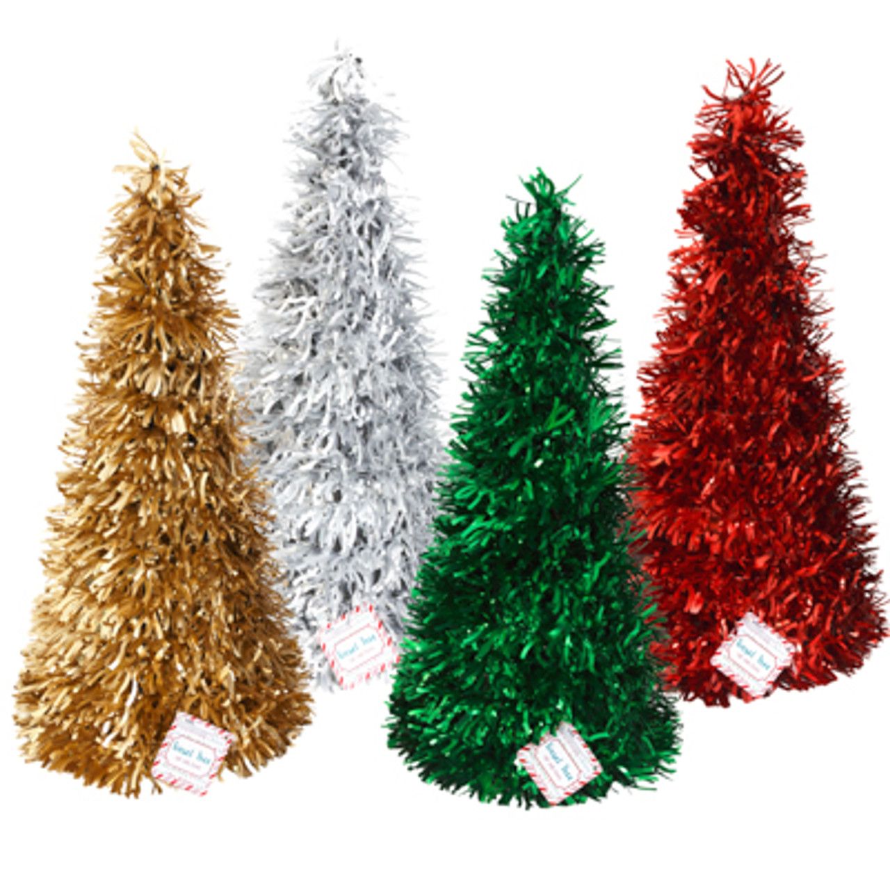 Christmas Tree Tinsel Cone 18&quot; Asst Colors