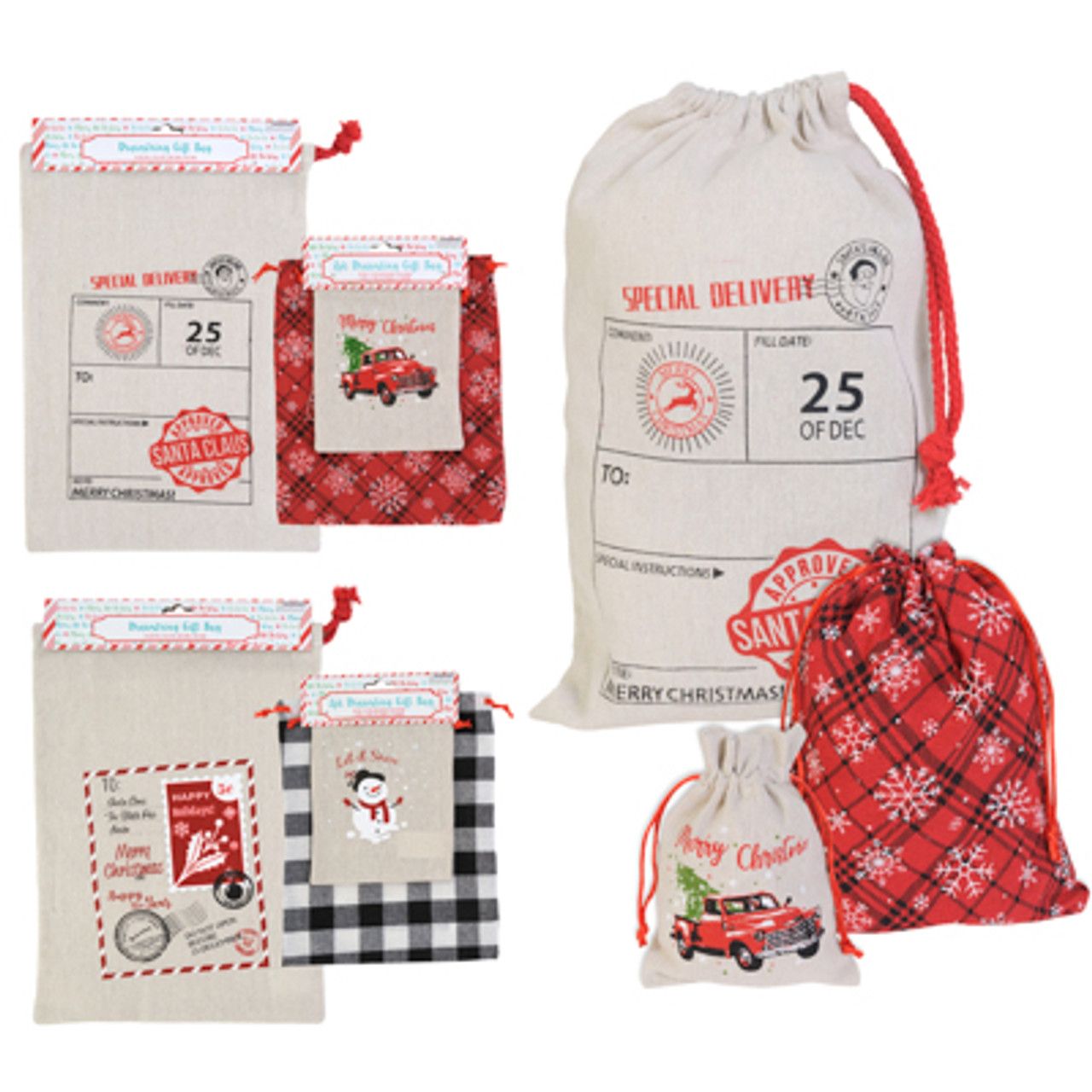 Christmas Drawstring Gift Bag