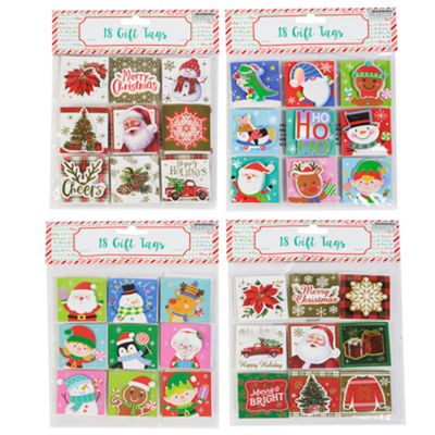 Christmas Gift TagsPop Out Self Adhesive 18 Ct