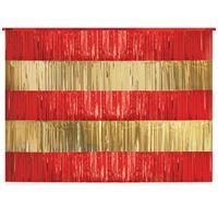 Red &amp; Gold Foil Fringe Backdrop Kit