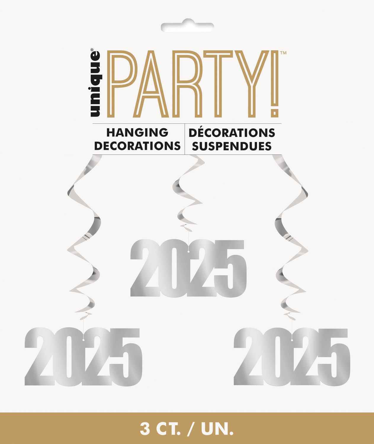 2025 Hanging Swirl Decorations 32&quot; - 3 Ct