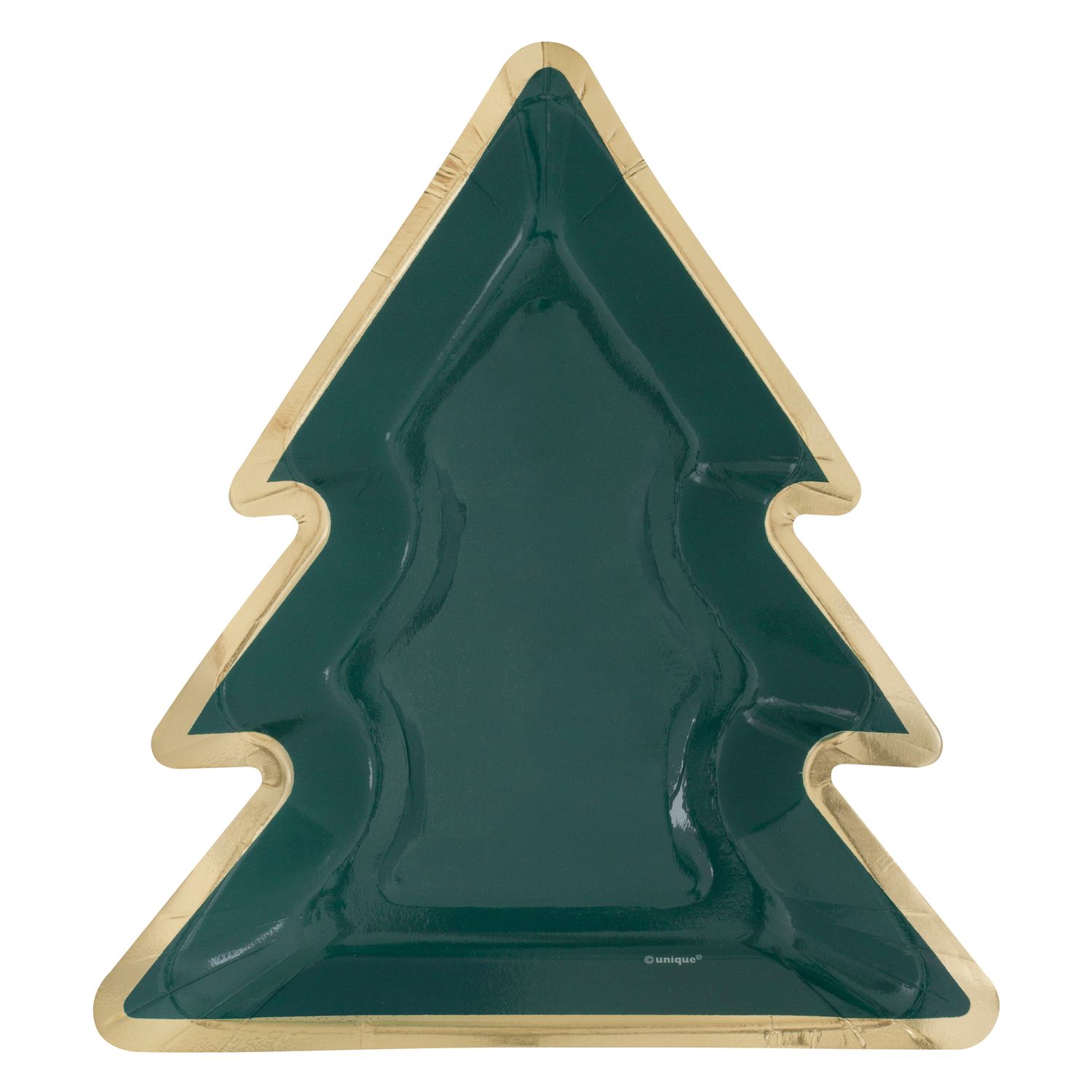 Holly Days - Foil Stamp 8&quot; Tree Shaped Plate 8 Ct