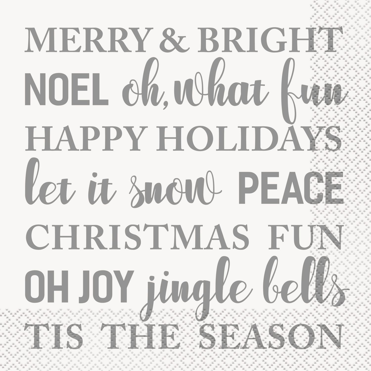 Holiday Snowflakes - Merry and Bright Ln Napkins 16 Ct