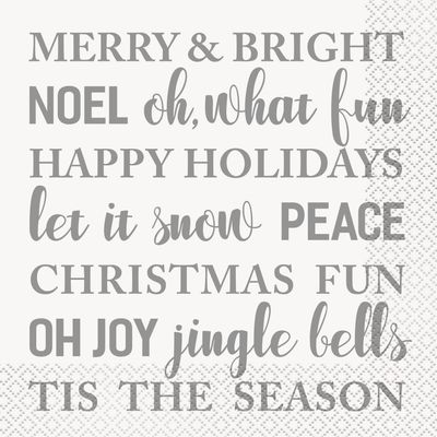 Holiday Snowflakes - Merry and Bright Ln Napkins 16 Ct