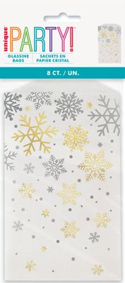 Holiday Snowflakes - Glassine Treat Bags 8 Ct