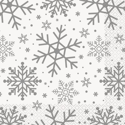 Holiday Snowflakes - Luncheon Napkins 16 Ct