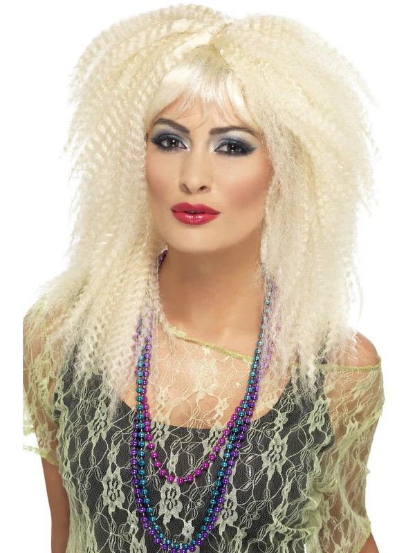 80&#39;s Trademark Crimp Wig - Blonde