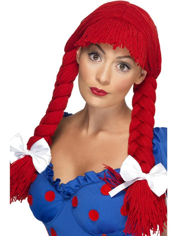 Rag Doll Yarn Wig - Red