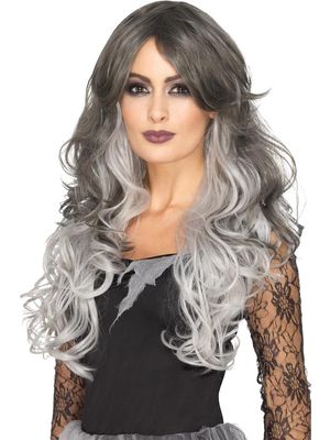 Deluxe Gothic Bride Wig - Gray