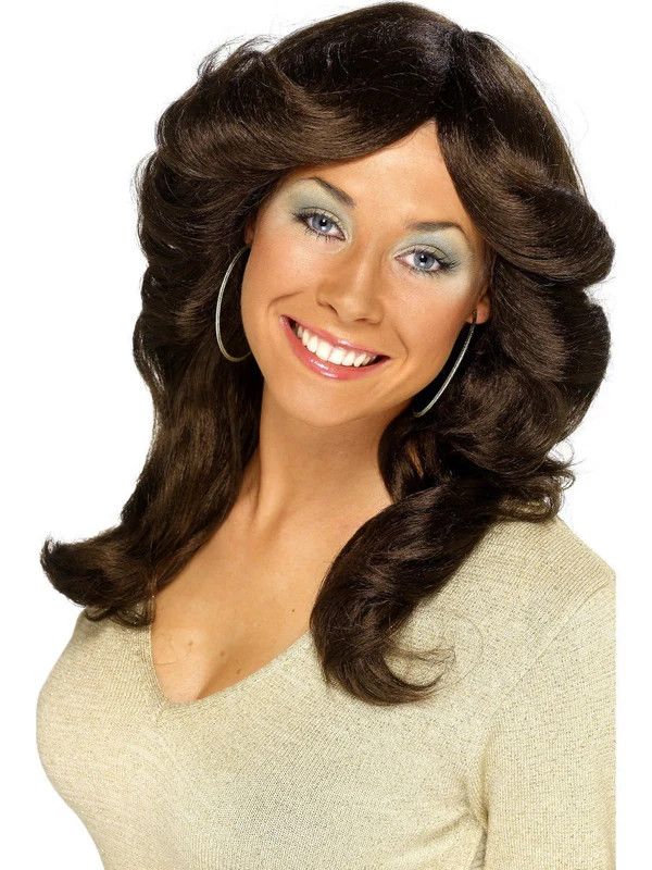 70&#39;s Flick Wig - Brown