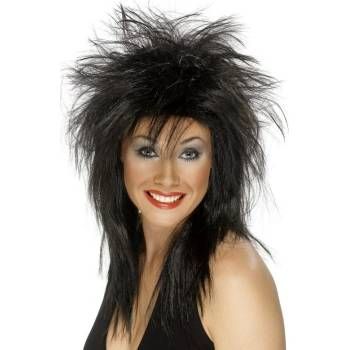 80&#39;s Rock Diva Wig - Black