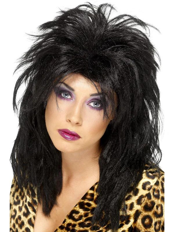 80&#39;s Popstar Wig - Black
