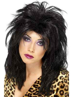 80&#39;s Popstar Wig - Black