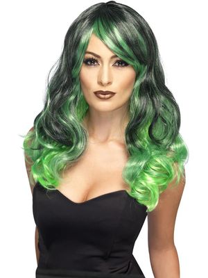 Bewitching Ombre Wig - Green/Black