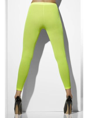 Opaque Footless Tights Neon Green