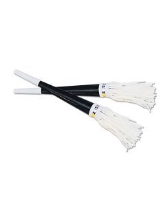 Black Foil Horn w/Tassel - White