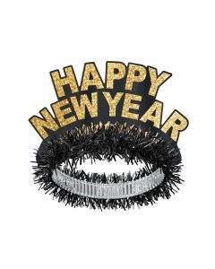 New Year Regal Tiara - Black/Gold
