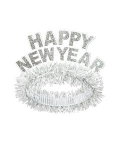 New Year Regal Tiara - White/Silver