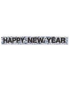 New Year Metallic Fringe Banner - Silver