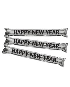 Metallic Party Sticks 2ct - Black/Silver 22&quot;