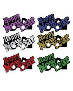 New Year Eyeglasses  6 Ct. - Multicolor