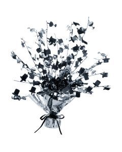 Champagne &amp; Top Hat Centerpiece - Black/Gold