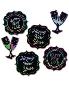 Happy New Year Cutout - Multicolor
