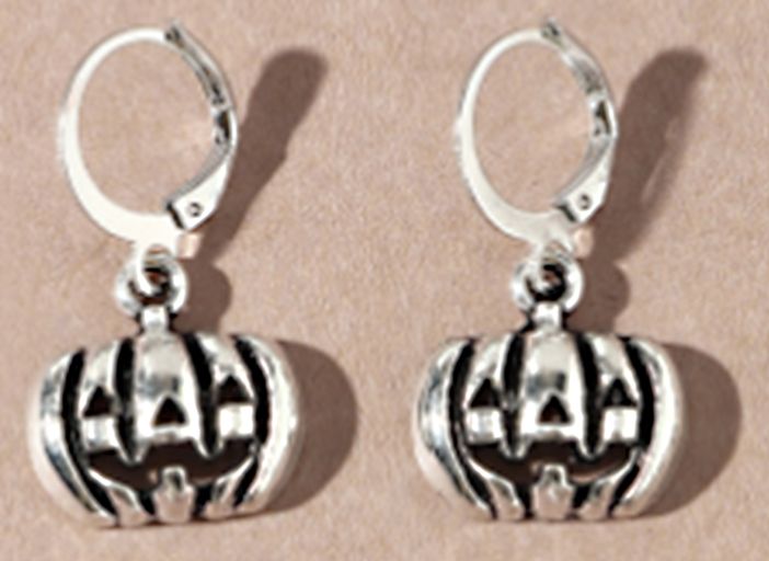 Silver Pumpkin Earrings
