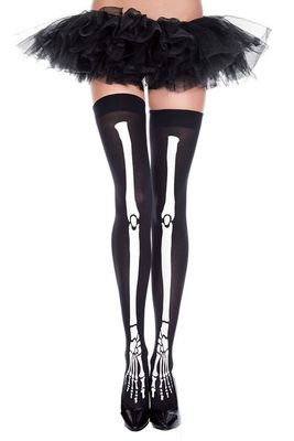 Skeleton Thigh Highs