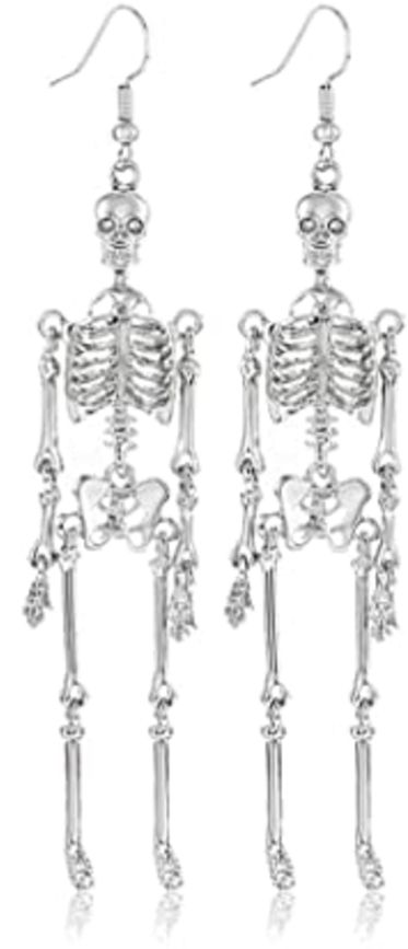 Silver Skeleton Earrings