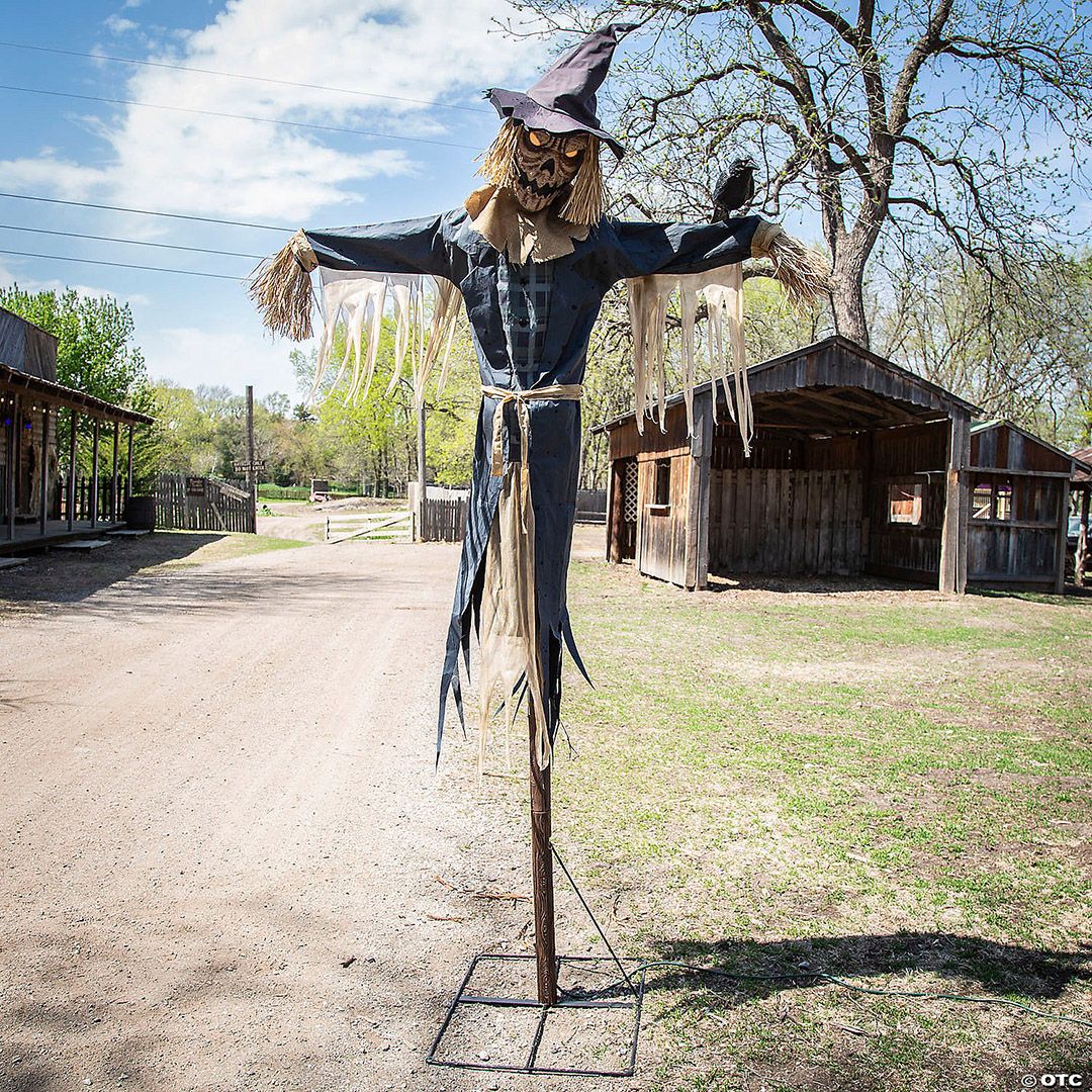 Staked Scarecrow Animated Prop 96&quot;
