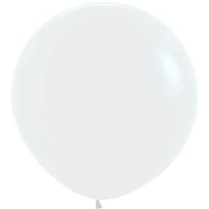 Fashion White 3&#39; Latex Balloons - 2ct